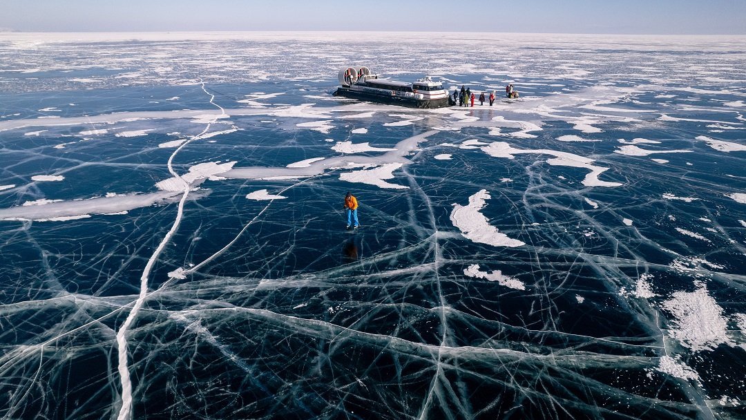 The deepest point of Lake Baikal