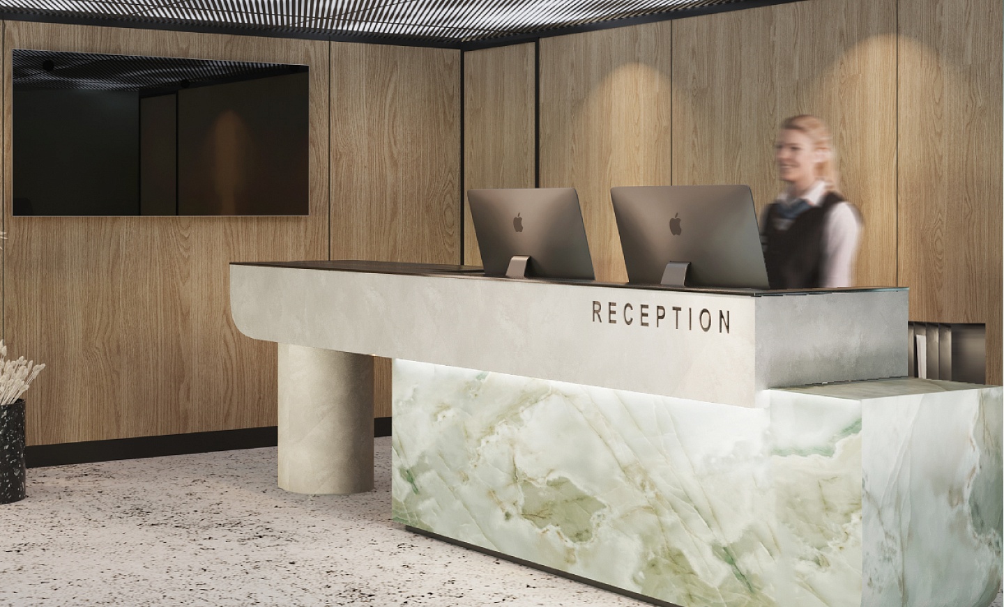 Лобби с зоной ресепшена
